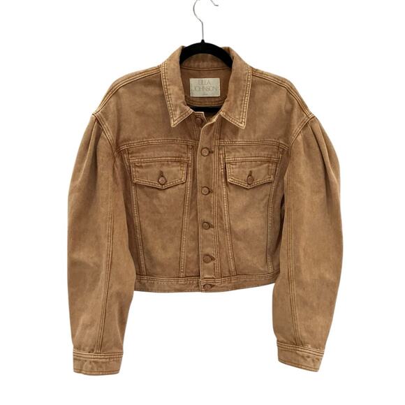 Ulla Johnson Cosette Jacket Stone Wash Denim Puff Sleeve Size Large Rare Runway - Picture 5 of 13